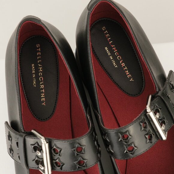 Stella McCartney Elyse Star-Studded Platform Mary Janes, Midnight Black, EU 40 - Picture 8 of 12
